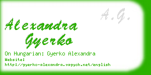 alexandra gyerko business card
